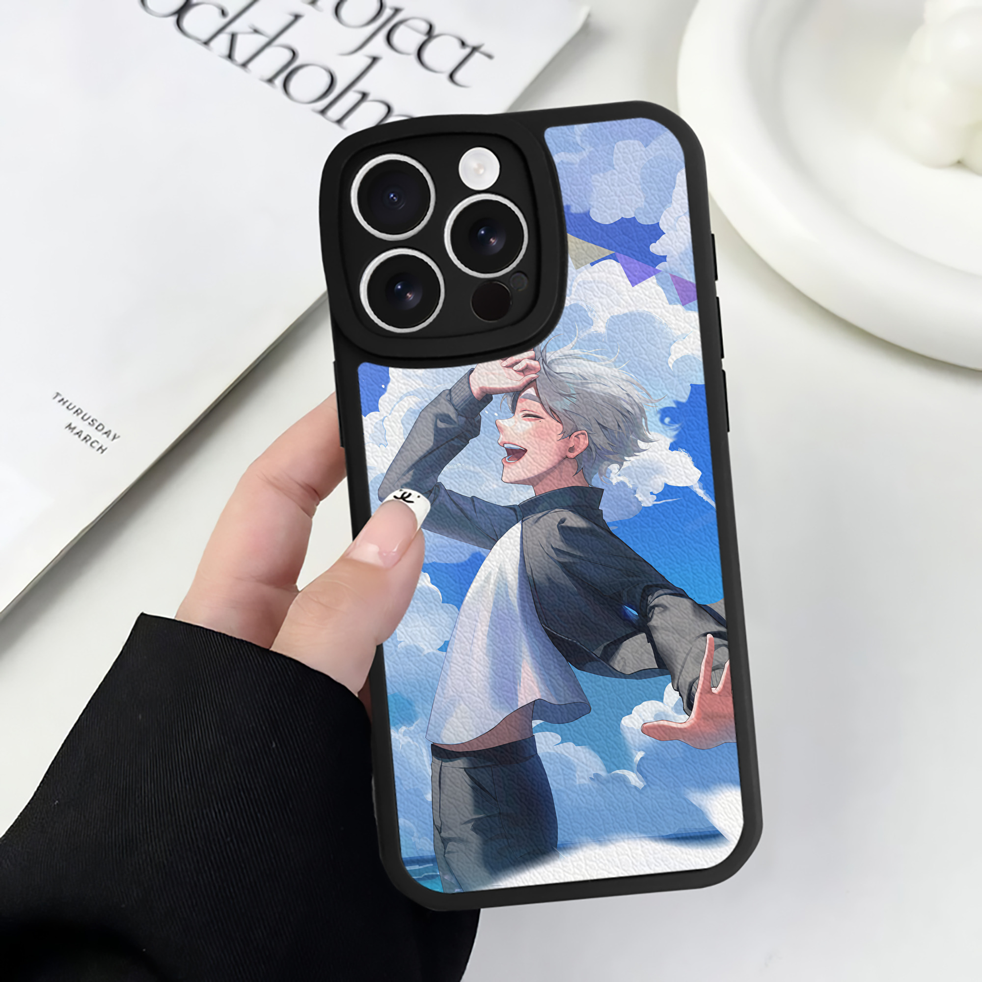 （画像用） ハイキュー!! Haikyu!! 【iPhone 16シリーズ対応】シリコンスマホケース（レザー調） 材質：シリコン